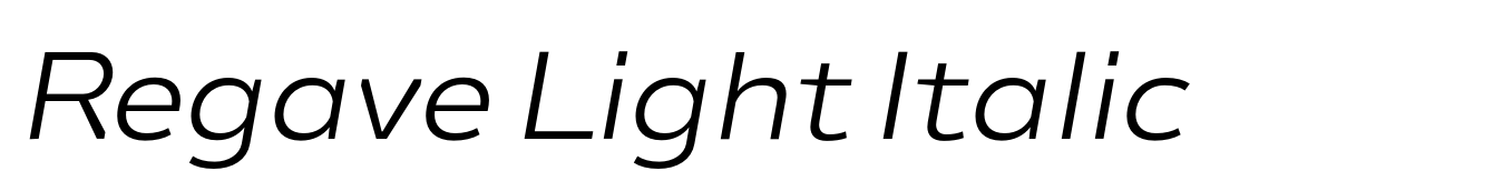 Regave Light Italic